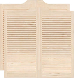 vidaXL - Draaideuren - louvredesign - 2 - paar - 100x100 - cm - massief - grenenhout