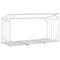 vidaXL - Haardhoutrek - met - regenhoes - 200,5x80,5x110,5 - cm - staal