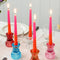 Rex Dip dye spiraalkaarsen set van 4 - Roze - Kaars