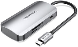 Vention TNHHB - USB Hub - 3x USB 3.2 Gen 1 1x USB-C 3.2 Gen 1 - Grijs