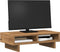vidaXL - Monitorstandaard - 50x27x15 - cm - bewerkt - hout - artisanaal - eikenkleur