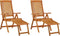 vidaXL - Tuinstoelen - met - voetensteunen - 2 - st - inklapbaar - eucalyptushout