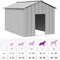 vidaXL - Hondenhok - met - dak - 113x153x101 - cm - gegalvaniseerd - staal