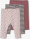 NAME IT BABY NBFRONLA LEGGING - Legging - 3-pack - Blauw/Grijs/Wit/Blauw Gestreept/Gestipt (3-pack)
