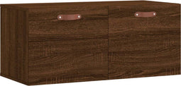 vidaXL - Wandkast - 80x36,5x35 - cm - bewerkt - hout - bruin - eikenkleur