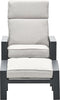 Garden Impressions Max verstelbare fauteuil inclusief voetenbank - carbon black - desert sand
