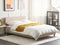 FITOU - Tweepersoonsbed - Zandbeige - 140 x 200 cm - Polyester