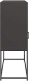 vidaXL - Dressoir - 100,5x39x107 - cm - koudgewalst - staal - zwart
