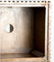 Gatura zuil 35x35x80 cm - hout donkerbruin/glas bruin
