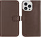 Selencia iPhone 14 Pro Max - Echt Lederen Bookcase - 3 Pashouders - Bruin