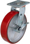 Zwenkwiel met rem 200x50 mm - Polyurethaan wiel - 480 KG - Transport wiel