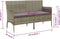 vidaXL - Tuinbank - 3-zits - met - kussen - poly - rattan - grijs
