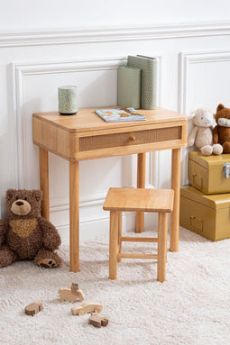 Atmosphera Kids Bureau Hevea - Kind - Met laden in riet - Hout