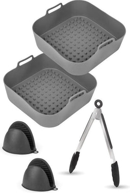 AoraKitchen Airfryer Bakjes Siliconen - 20cm - 5 Delig - Hittebestendig - Antikleef (5 delig)