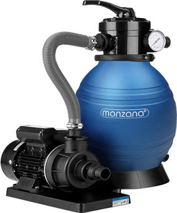 Monzana Zandfiltersysteem - 10.200 l/u 7-weg Klep Systeem - Blauw