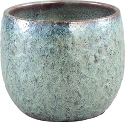 PTMD Abane Ronde Bloempot - H13,5 x Ø16,5 cm - Keramiek - Blauw