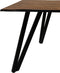 HSM Collection - Rechthoekige eettafel - 200x100x77 - Zwart - Acaciahout/metaal