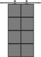 vidaXL - Schuifdeur - 102,5x205 - cm - gehard - glas - en - aluminium - zwart