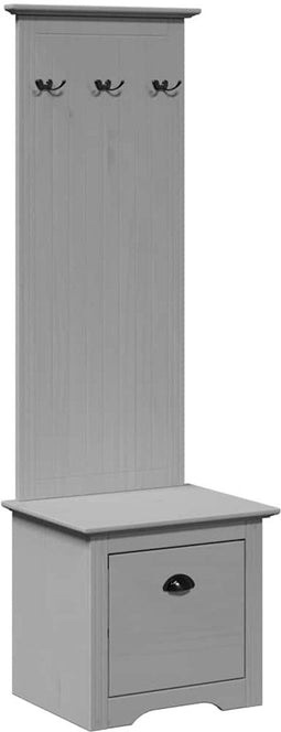 vidaXL - Gangkast - met - haken - BODO - 50x40x157 - cm - grijs