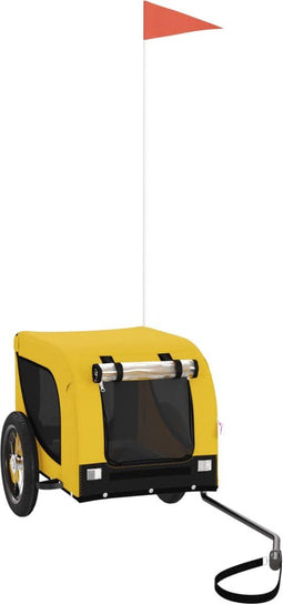 vidaXL - Hondenfietstrailer - oxford - stof - en - ijzer - geel - en - zwart