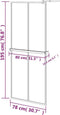 vidaXL - Inloopdouchewand - met - schap - 80x195 - cm - ESG-Glas - aluminium - zwart