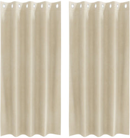 vidaXL - Blackout - Gordijnen - met - Oogjes - 2 - stuks - Crème - Velours