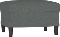 vidaXL - Voetenbank - 60x50x41 - cm - stof - donkergrijs