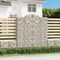 vidaXL - Schanskorven - 4 - st - gewelfd - 200x50x220/240 - cm - ijzer