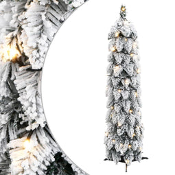 vidaXL - Kunstkerstboom - met - verlichting - en - sneeuw - 30 - LED's - 60 - cm