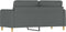 vidaXL - Tweezitsbank - 140 - cm - stof - donkergrijs