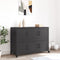 vidaXL - Dressoir - 100,5x39x72 - cm - staal - zwart