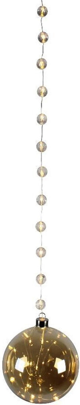 Peha Kersthanger Kerstbal Led 15 X 1600 Cm Glas Goud