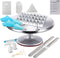 38-DELIGE TAARTSET Cake Draaitafel Aluminium met Nozzles Piping Tips Set, 12 inch Roterende Cake Stand Decorating Kits met RVS Icing SpateL en Soepeler voor Bakken, gebak en Cupcakes