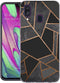 iMoshion Hoesje Geschikt voor Samsung Galaxy A40 Hoesje Siliconen - iMoshion Design hoesje - Zwart / Meerkleurig / Goud / Black Graphic
