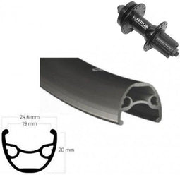 Kgs Achterwiel 28 Inch (622) Rivel19 Cassette 8-10 Disc Zwart