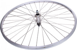 Kgs Achterwiel Vaste As 28 Inch 8-10v Aluminium/rvs Zilver