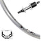 Kgs Achterwiel Vaste As 28 Inch 8-10v Aluminium/rvs Zilver