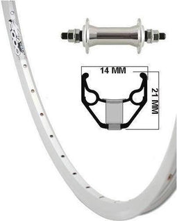 Kgs Voorwiel 28 inch (622) zac 2000 zilver vaste as