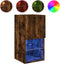vidaXL - Tv-meubelen - 2 - st - LED-verlichting - 30,5x30x60 - cm - gerookt - eiken