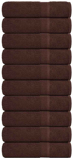 vidaXL - Handdoeken - 10 - st - 50x100 - cm - 360 - g/m² - 100% - katoen - bruin