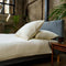 Kayori Saya - Dekbedovertrek Katoensatijn - 140x200-220 + 1 sloop - Biologisch Katoen - Offwhite