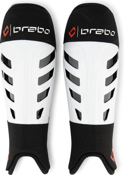 Brabo F1.1 - Washable Scheenbeschermers - Anatomisch voorgevormd - Zwart - Wit