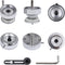 vidaXL - Buttonmachine - met - 500 - st - buttononderdelen - 37 - mm