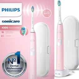 Philips ProtectiveClean 4300 Series HX6806/03 - Elektrische tandenborstel - 7x meer tandplakverwijdering - Roze