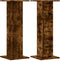 vidaXL - Plantenstandaards - 2 - st - 30x30x80 - cm - bewerkt - hout - gerookt - eiken
