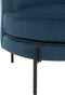 J-Line lounge Stoel Rond - textiel/metaal - blauw