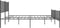 vidaXL - Bedframe - met - voetbord - zonder - matras - metaal - zwart - 180x200 - cm