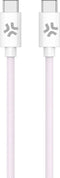 Celly USB-C > USB-C Katoen Gevlochten Kabel 1,5 meter Roze