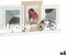Fotolijsten Happy 3 fotos Bruin Wit Hout MDF (40 x 21 x 6 cm) (6 Stuks)