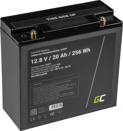 Green Cell LiFePO4 12.8V 20Ah accu voor zonnepanelen en campers